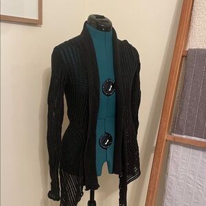 Belldini Charcoal Open Knit Sweater Size Small